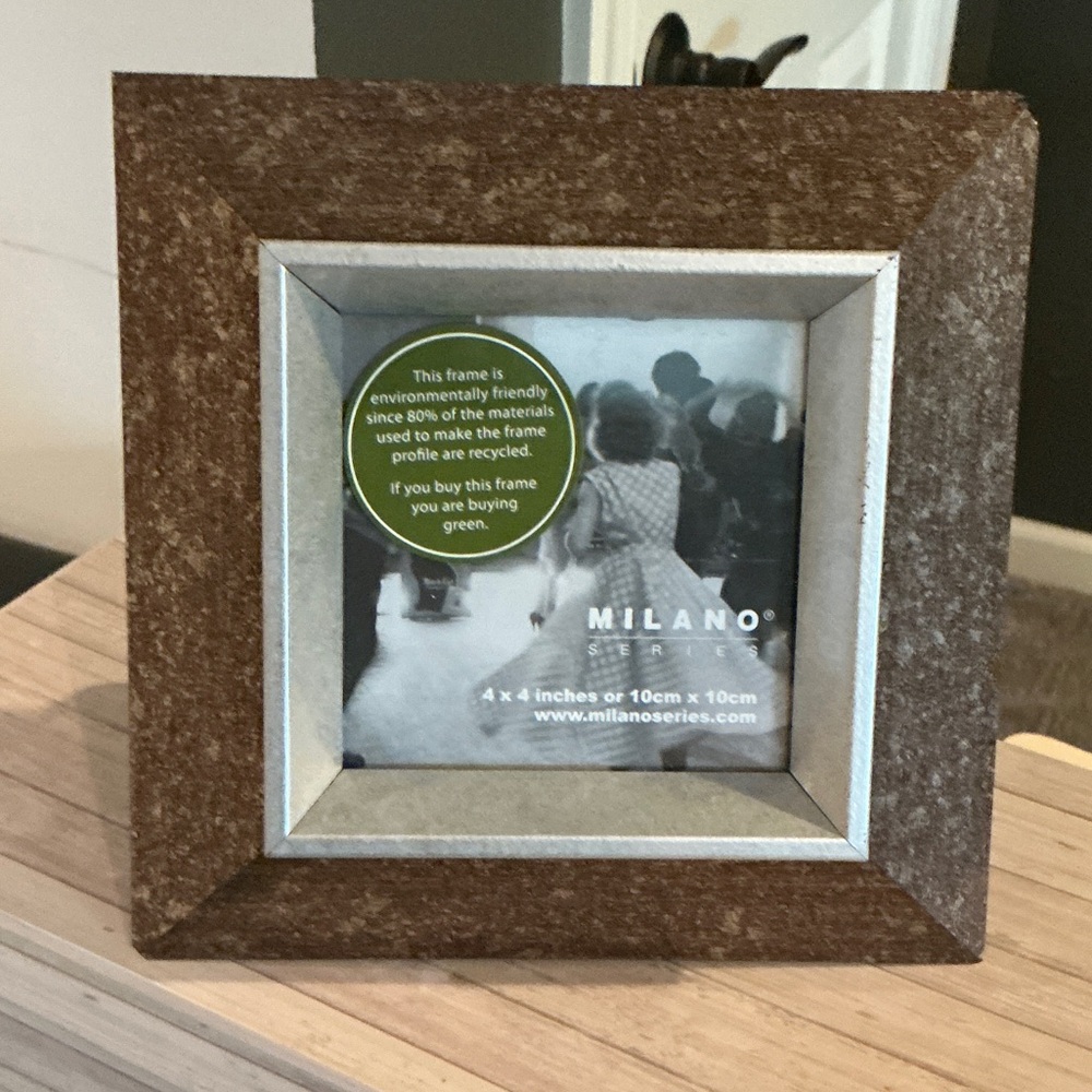 Milano Rustic Brown and Silver Frame